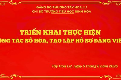 CHI BỘ TRƯỜNG TIỂU HỌC NINH HÒA TRIỂN KHAI CÔNG TÁC SỐ HÓA, TẠO LẬP HỒ SƠ ĐẢNG VIÊN