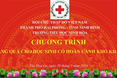 CHƯƠNG TRÌNH TRAO QUÀ Ý NGHĨA TẠI TRƯỜNG TIỂU HỌC NINH HÒA