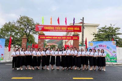 Trường tiểu học Ninh Hòa chào đón các em học sinh khối 2, 3, 4, 5 tựu trường